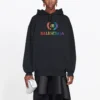 Nakışlı Kapüşonlu Sweatshirt Siyah 570798TEV501000