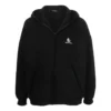 Nakışlı Logo Fermuarlı Kapüşonlu Kapüşonlu Sweatshirt “Siyah” 674719TLVH81070