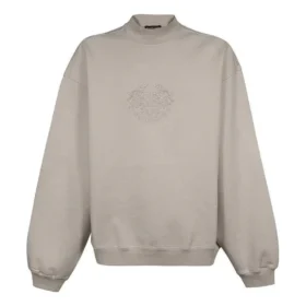 Nakışlı Logo’lu Bisiklet Yaka Sweatshirt “Bej” 656999-TKV74-2966