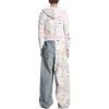 İş İngilizcesi Fermuarlı Kapüşonlu Sweatshirt “Off White” 788243TQVH69016