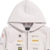 İş İngilizcesi Fermuarlı Kapüşonlu Sweatshirt “Off White” 788243TQVH69016