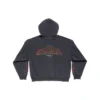 Offshore Fermuarlı Kapüşonlu Sweatshirt Orta Kesim “Black Faded” 770939TPVM91568