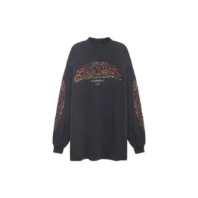 Offshore Uzun Kollu Tişört Oversized “Black Faded” 739027TPVM81568