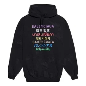 Çok Renkli Logo Baskılı Kapüşonlu Sweatshirt Siyah 578135TJVI62771