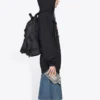 Çok Renkli Logo Baskılı Kapüşonlu Sweatshirt Siyah 578135TJVI62771