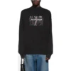 Orijinal Balenciaga Bisiklet Yaka Sweatshirt “Siyah” 652981TIVA21000