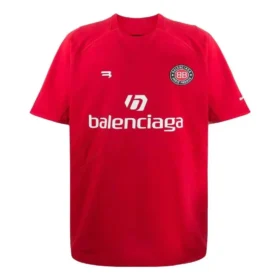 Oversized Futbol Tişörtü “Kırmızı Beyaz” 641658TJV516540