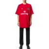 Oversized Futbol Tişörtü “Kırmızı Beyaz” 641658TJV516540