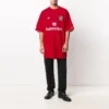 Oversized Futbol Tişörtü “Kırmızı Beyaz” 641666TJV056540
