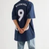 Oversized Futbol Tişörtü “Mavi” 641664TJV054482