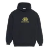 Oversized Interlocked BB Kapüşonlu Sweatshirt “Siyah Sarı” 578138TEV191361