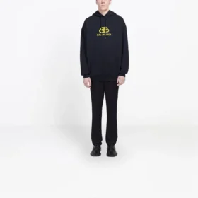 Oversized Interlocked BB Kapüşonlu Sweatshirt “Siyah Sarı” 578138TEV191361 Oversized Interlocked BB Kapüşonlu Sweatshirt “Siyah Sarı” 578138TEV191361
