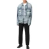 Oversized Kesimli Yırtmaçlı Denim Ceket “Mavi” 697779TMW264437