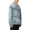 Oversized Kesimli Yırtmaçlı Denim Ceket “Mavi” 697779TMW264437