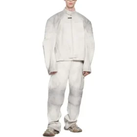 Oversized Motosiklet Ceketi “Beyaz” 744983TOS149012