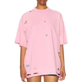 Oversized Tişört “Soluk Kirli Pembe” 787349TRVS49568
