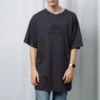 Oversized Yıkanmış Interlock BB Tişört “Lacivert Siyah” 583214TFV658060
