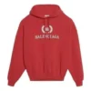 Pamuklu BB Logolu Oversized Kapüşonlu Kapüşonlular “Kırmızı” 547765TCV316400