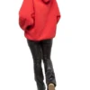 Pamuklu BB Logolu Oversized Kapüşonlu Kapüşonlular “Kırmızı” 547765TCV316400