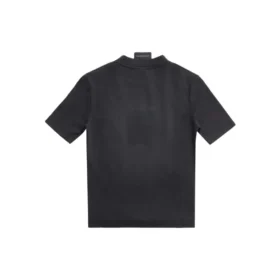 Paris By Day Dar Kesim Tişört “Black Faded” 745019TOVC71055
