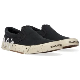 Paris Düşük Bilekli Slip-On Ayakkabılar “Washed Black Cotton” 710297W3RR51099
