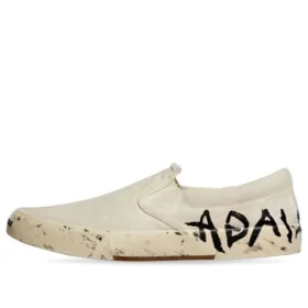 Paris Düşük Bilekli Slip-On Ayakkabılar “Yıkanmış Beyaz Pamuk” 710295W3RR59010