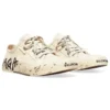 Paris Düşük Bilekli Sneaker “Beyaz Yıpranmış Pamuk ve Grafitli Beyaz Kauçuk” 688757W3RR59010