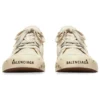 Paris Düşük Bilekli Sneaker “Beyaz Yıpranmış Pamuk ve Grafitli Beyaz Kauçuk” 688757W3RR59010