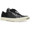 Paris Düşük Bilekli Sneaker “Siyah Deri ve Beyaz Kauçuk” 688757W3RCB1090