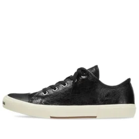 Paris Düşük Bilekli Sneaker “Siyah Yıpranmış Pamuk ve Beyaz Kauçuk” 688754W3RCB1090 Paris Düşük Bilekli Sneaker “Siyah Yıpranmış Pamuk ve Beyaz Kauçuk” 688754W3RCB1090