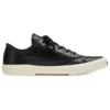 Paris Düşük Bilekli Sneaker “Siyah Yıpranmış Pamuk ve Beyaz Kauçuk” 688754W3RCB1090