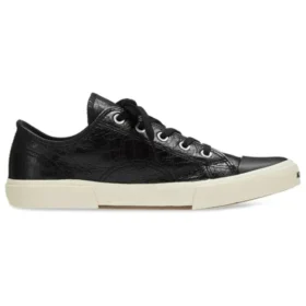 Paris Düşük Bilekli Sneaker “Siyah Yıpranmış Pamuk ve Beyaz Kauçuk” 688754W3RCB1090 Paris Düşük Bilekli Sneaker “Siyah Yıpranmış Pamuk ve Beyaz Kauçuk” 688754W3RCB1090