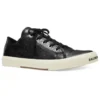 Paris Düşük Bilekli Sneaker “Siyah Yıpranmış Pamuk ve Beyaz Kauçuk” 688754W3RCB1090