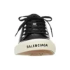 Paris Düşük Bilekli Sneaker “Siyah Yıpranmış Pamuk ve Beyaz Kauçuk” 688754W3RCB1090