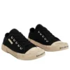 Paris Düşük Bilekli Sneaker “Siyah Yıpranmış Pamuk ve Beyaz Kauçuk” 688757W3RC21090