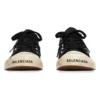Paris Düşük Bilekli Sneaker “Siyah Yıpranmış Pamuk ve Beyaz Kauçuk, Grafiti Desenli” 688754W3RR51099