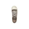 Paris Düşük Bilekli Sneaker “Tan Allover Logo Pamuk ve Beyaz Kauçuk” 688754W3RQ22298