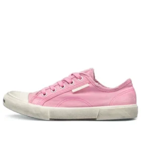 Paris Düşük Bilekli Sneaker “Yıkanmış Pembe Pamuk ve Beyaz Kauçuk” 688757W3RC25590
