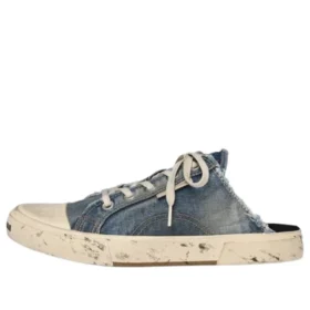 Paris Eskitilmiş Denim Terlikler “Blue” 693952W3RCL4090