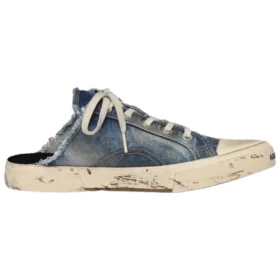 Paris Eskitilmiş Denim Terlikler “Blue” 693952W3RCL4090