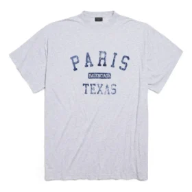 Paris Fransa Oversized Tişört “Heather Gri” 787349TRVO81300