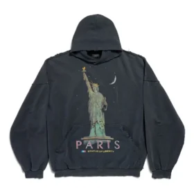 Paris Liberty Kapüşonlu Sweatshirt Oversized “Siyah” 739024TQVS11083 Paris Liberty Kapüşonlu Sweatshirt Oversized “Siyah” 739024TQVS11083