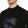 Paris Moon Oversized Tişört “Black Faded” 739028TQVX61055