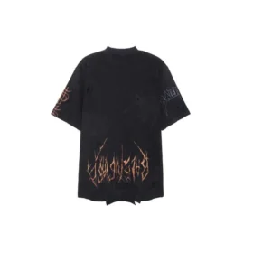 Paris Moon Ters Tişört Oversized “Siyah Soluk” 698811TOVT31055