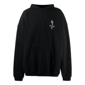 Paris Olimpiyatları Oversized Kapüşonlu Sweatshirt “Siyah” 620973TIV451070