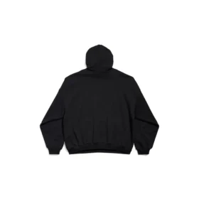 Paris Strass Kapüşonlu Sweatshirt Geniş Kesim “Siyah” 803265TRVL41000