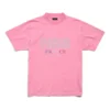 Paris Strass Tişört, Dar Kesim “Pink Faded” 809122TRVL59568