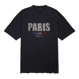 Paris Strass Tişört Elbise “Siyah” 777750TRVL71000