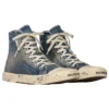 Paris Yüksek Bilekli Sneaker “Mavi Yıpranmış Denim ve Kauçuk” 688756W3RCL4090