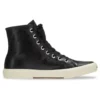 Paris Yüksek Bilekli Sneaker “Siyah Deri ve Beyaz Kauçuk” 688756W3RCA1090
